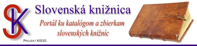 Portál ku katalógom a zbierkam slovenských knižníc